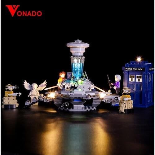 Led Light set for 21304 Building Bricks Creator City series Dr Time-travel With Doctor ,light up your blocks (only Light set )