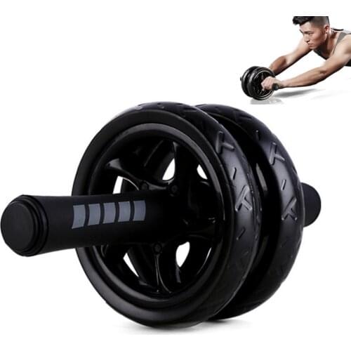 New No Noise Abdominal Wheel Double Roller With Mat For Exercise Fitness Equipment Supplies ASD88
