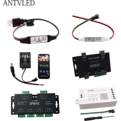 WS2811 WS2812B WS2813 WS2815 RGB LED Pixels Strip Light Controller SP002E SP105E SP106E SP107E SP108E SP110E SP201E SP901E