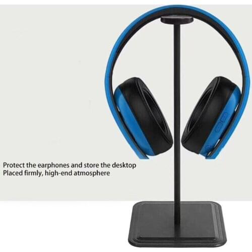 Headset Stand Head Phone Holder Metal Solid Base Supporting Bar Flexible Movable for All Headphone Sizes Solid Material HCCY