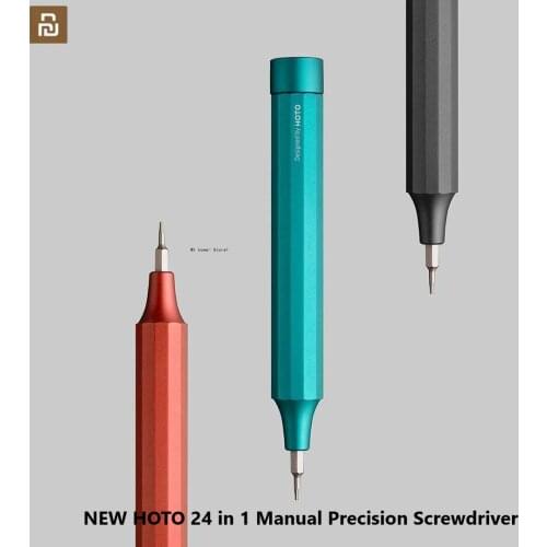 Xiaomi HOTO 24 in 1 Manual Precision Screwdriver Laptop Cell Phone Repair Disassemble Gadget Handle Tool Pen with 24 Drill Bits