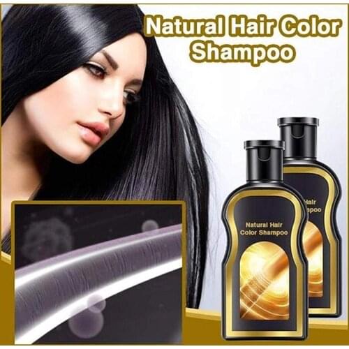 Hair Shampoo Permanent Black Color Anti Gray Hair Treatment White Removal Natural Herbal Black Hair Shampoo Grey Reverse 200ML