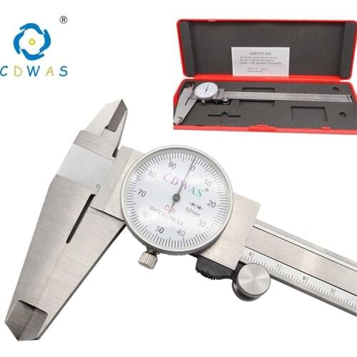 Dial Calipers 0-200 mm 0.01mm High Precision Industry Stainless Steel Vernier Caliper Shockproof Metric Measuring Tool