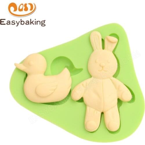 Rabbit and Duck Silicone Mold Fondant Cake Decoration Tool Chocolate Mould Kitchen Bakeware for Art and Craft Resin