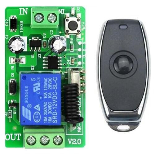 Universal DC12V wireless remote control switch system receiver+transmitter lighting electric vehicle lock