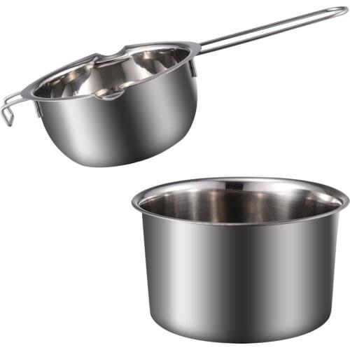 1 Set Double Boiler Pot Fine Nice Safe Wax Melting Pot Cheese Melting Pot Stainless Steel Chocolate Pot Chocolate Melting Pot
