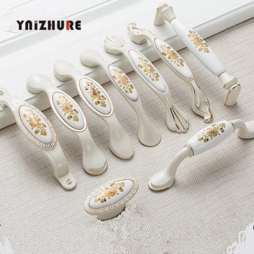 1PCS Cabinet Knobs and Handles Ivory Kitchen Cupboard Drawer Pulls Door Handles Furniture Handles Drawer Pulls