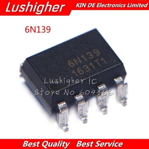 10pcs 6N139 EL6N139 A6N139 HCPL-6N139 DIP SOP8 SMD-8