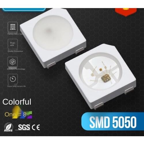 1000pcs/lot 5050 Built-in IC Magic Color 4-Pin Point Control WS2812B Highlight Full Color Control LED Light Emitting Diode