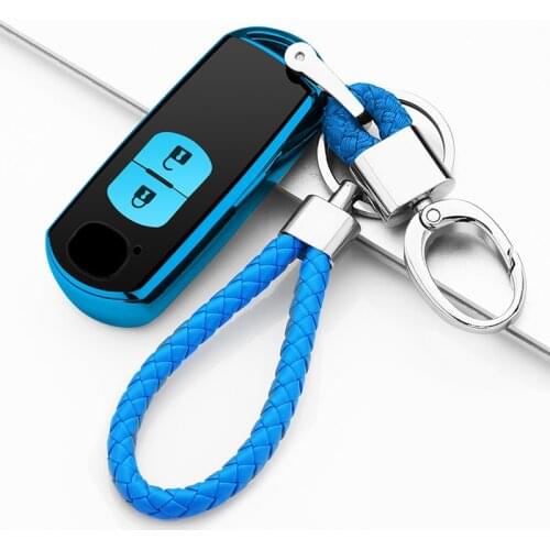 2 Buttons Soft TPU Car key protection case cover FOR Mazda CX-5 /CX5 Atenza CX-7 CX-9 MX5 Key case for car interior accessories