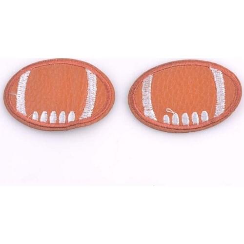 3pcs New Embroidered sport football Applique Iron On Sew On Patch Clothing ball DIY 3.7x5.4cm cp1078