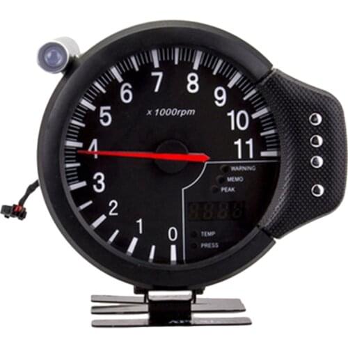5 Inch 3 In1 Multi-Function 1 to 8 Cylinder Car Tachometer Oil Temperature and Water Temperature Pressure Gauge