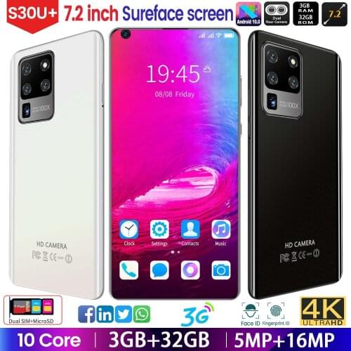 7.2-Inch S30U Perforated HD Screen With Three Cards And Three Standby Integrated Machine With Face Recognition 3D Gradient Back