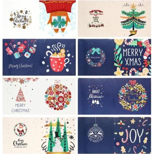 8pcs DIY Special Shaped Diamond Painting Greeting Card Cartoon Christmas Card Kids Gift Diamond Embroidery Cross Stitch