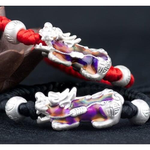 999 silver Color changed Brave troops rope chain charm bracelet for lovers