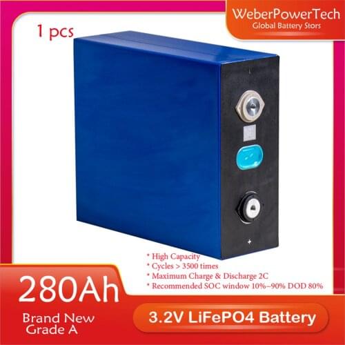 Original New 3.2V 280 Ah lifepo4 Battery DIY 12V 280Ah Rechargeable Battery for Electric Car RV Solar Energy Golf Cart TAX FREE