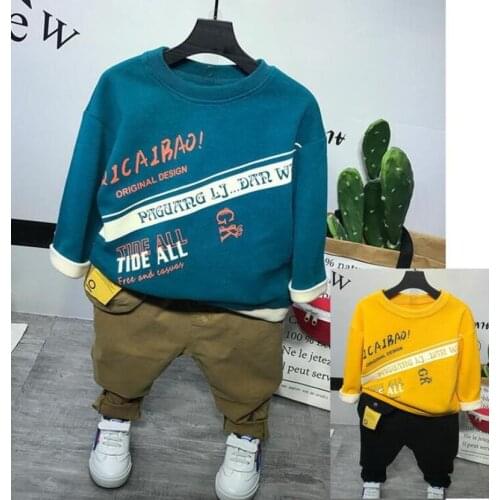 Children Boys Clothes Spring Autumn Baby boy clothes set Kids Boys T-shirts + pants Boys Outfits Set 2pcs suit 2-6year