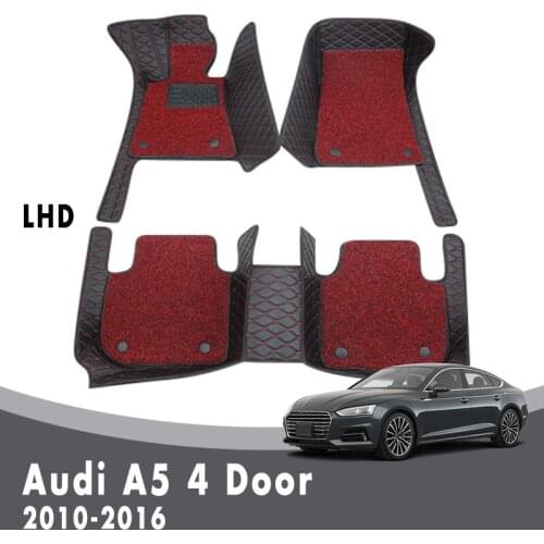 Luxury Double Layer Wire Loop Carpets For Audi A5 4 Door 2016 2015 2014 2013 2012 2011 2010 Car Floor Mats Interior Accessories