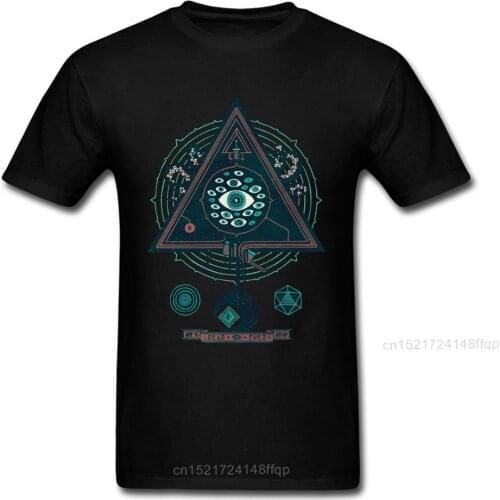 Design All Seeing Eye T Shirt Men T-shirts Graphic Tshirt Geometric Tops Mandala Tee Octopus Cotton Clothes Father Day Gift