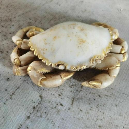 Chinas Old White Jade Carved Jade Crab