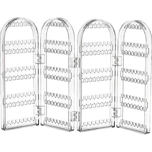 Jewelry Storage Box Acrylic Foldable Necklace Stand Transparent Jewelry Display Stand Ring Stand Earrings