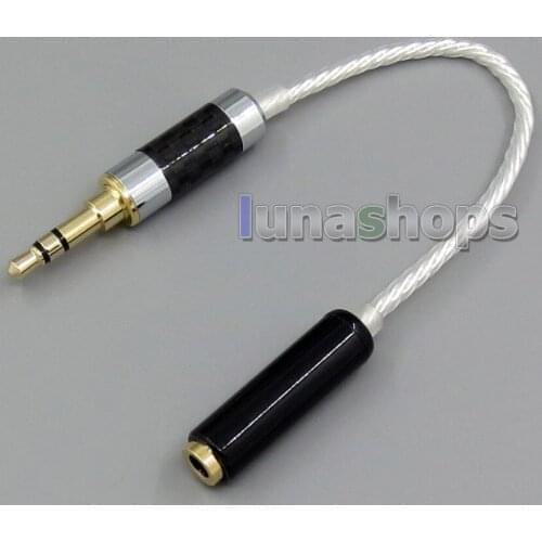 LN005219 4pin 3.5mm Female Silver Plated TRRS Re-Zero Balanced To 3pin Male Cable For Hifiman HM901 HM802 Headphone Amplifier