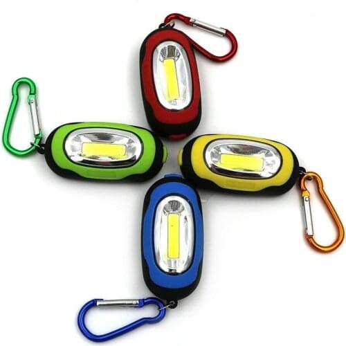 Mini Portable Super COB Light LED FlashLight Key Ring Torch Keychain Lamp 3-Mode Olight Flashlights Gift