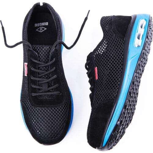 2021 New Summer With Steel Toe Cap Work Safety Shoes Men Breathable Anti-Smashing Lightweight Indestructible Non-slip Work Boots