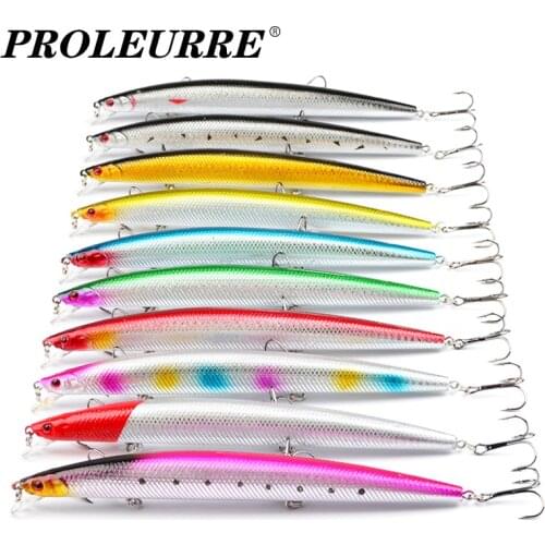 10pcs/Lot Mixed Colors Fishing Lure Set Fishing Hard Bait Big Minnow Floating Swing Crankbait Trolling Wobblers Crankbaits