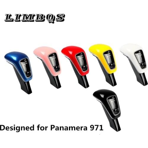 Car shift head gear stickers interior design for porsche panamera 971 cayenne 9YA gear shift knob cover sticker decoration patch