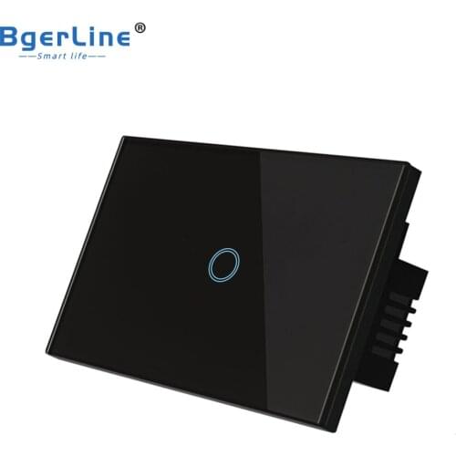 RF433 Wall Light Touch Switch 1gang Switch Support RF 433 433Mhz Remote Control No neutral wire 110V-240V US standard