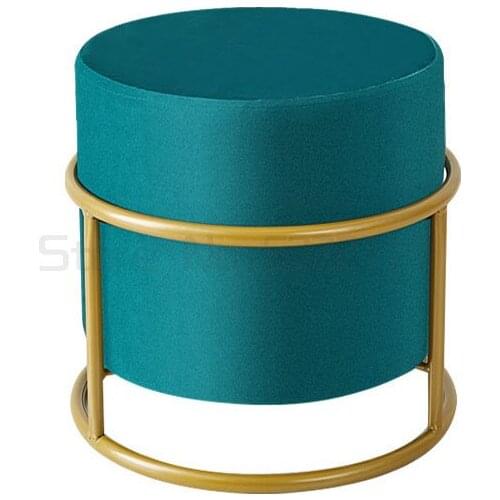 Nordic household low stool, sofa stool, round stool, dressing stool, light luxury wear and shoe change stool at the door