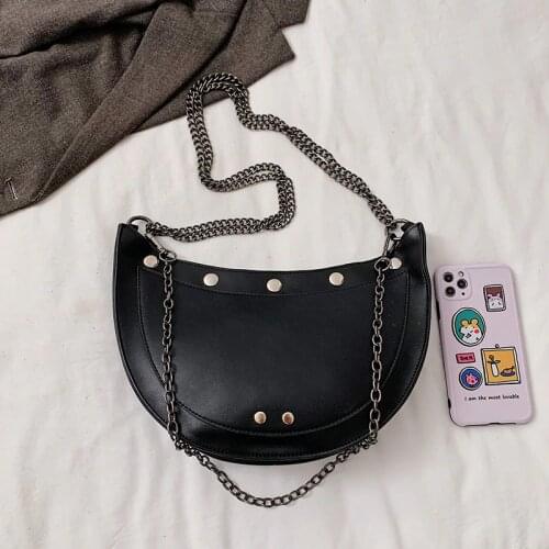 OLSITTI High Quality Luxury Shoulder Crossbody Bags For Women 2020 Large Capacity PU Leather Messenger Bag Half Round Handbag