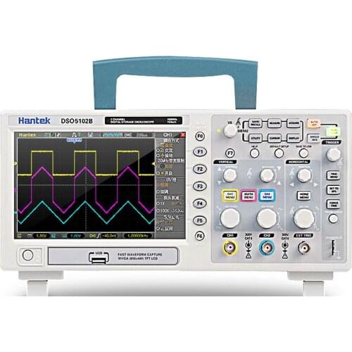 Hantek Digital DSO5202B 200MHz 2Ch Bench Oscilloscope Scopemeter 1GS/s USB Color LCD High-Resolution 800x480 Record Length 1M