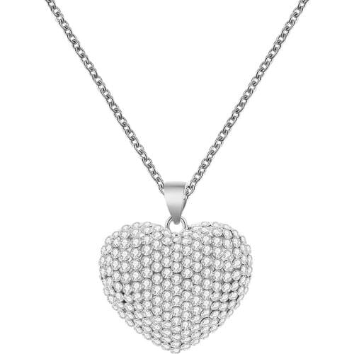 2019 Fashion Charm Crystal Heart Statement Necklace For Women Accessories Lovely Engagnment Party Jewelry Present Drop Shipping