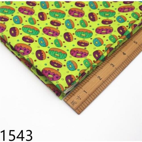 Half yard 45*140cm donut cartoon print polyester cotton fabric mask handmade craft 1543
