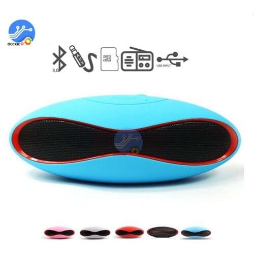 Portable Wireless Bluetooth Speaker Sound System 3D Stereo Music Player Surround Loudspeaker Football Shape TF USB FM Radio