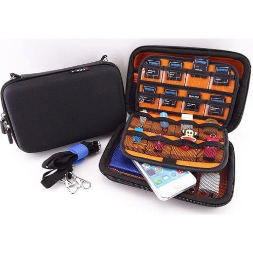 Portable Hand Carry Case Travel Storage Bag for Hard Drive Disk HDD, Game Player Consoles, Power Bank, Digital Accessories Pouch