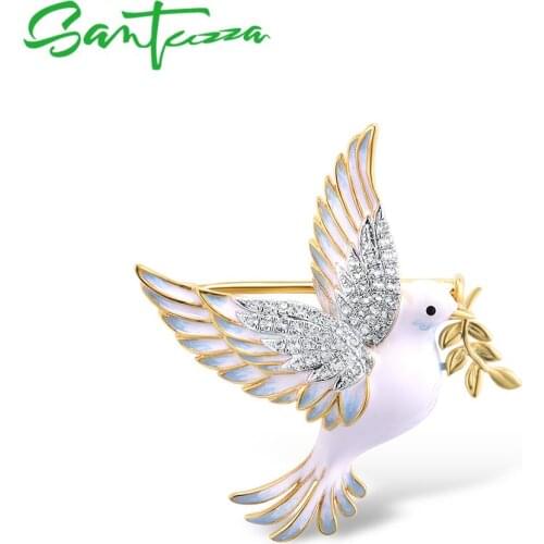 SANTUZZA Gold Brooches For Clothes