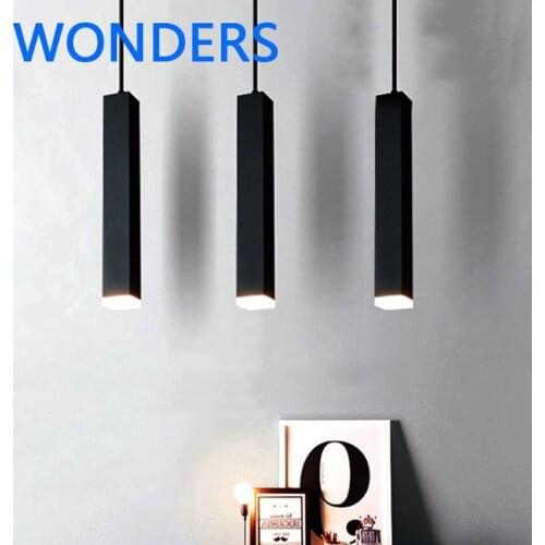 Nordic Modern home decoration salon luminaria Single head square pendant lamp for diningroom bedroom Personalized pendant light