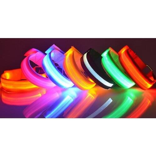 Party Luminous Bracelet LED Arm With Multi-color Sports Festival Party Cool Night Light Ring Nylon Strap LED Luminous Bracelet