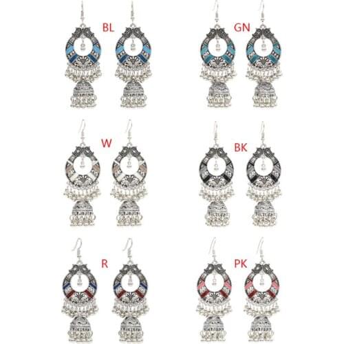 Traditional Ethnic Indian Earrings Bali Jhumka Jhumki Gypsy Dangle Earrings R7RF