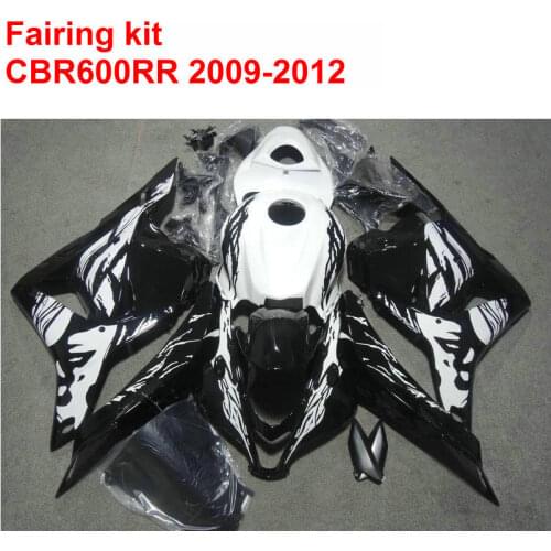 Injection ABS Customize Fairing Kit For HONDA CBR600RR 2009 2010 2011 2012 CBR 600 RR 09-12 Black White Fairings Set SZ49