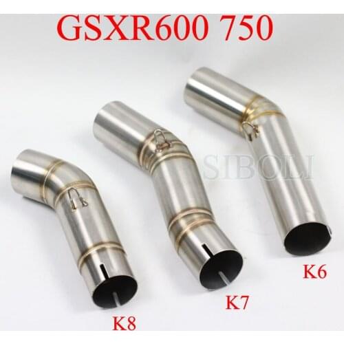 Motorcycle Stainless Steel Middle Pipe Race Exhaust Link Pipe FOR Suzuki GSXR600 GSXR750 K6 K7 K8 Slip-on Tube AK186