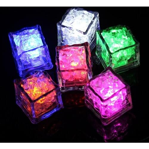 1/12pcs LED Ice Cubes Glowing Party Ball Flash Light Luminous Neon Wedding Festival Christmas Bar Wine Glass Decoration Supplies