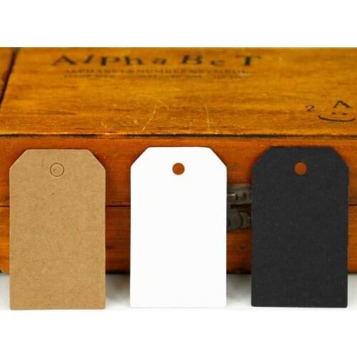 100pcs 3X5cm Packaging Tags Vintage Blank Kraft Gift Tag Wedding Party Decorative Hang Tags Note Craft Gift Labels Garment Tag