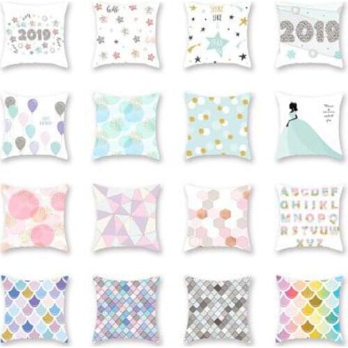 2019 New Arrival Geometric Throw Cushion Covers Simple 26 English Letter Balloon Star Princess Girl Pillow Case For Home Sofa