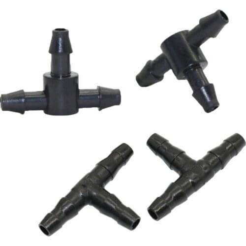 4mm Tee hose splitter Garden watering 3-way Hose connector Agriculture Micro Drip irrigation 1/4" hose 1000 Pcs