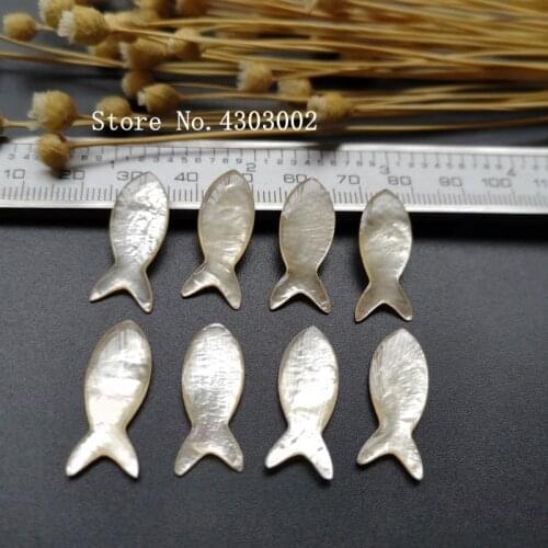 50pcs/lot 10x26mm Natural Long Fish Mother of Pearl shell for DIY Jewelry Fish MOP Pearl shell Beads