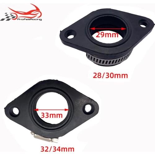 Motorcycle Carburetor Adapter Inlet Intake Pipe Rubber Mat For KOSO OKO Mikuni Keihin PWK 28/30mm 32/34mm Fit On110-160cc Enging